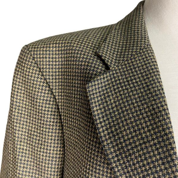 Lana Moda Fine Italian Fabric 3-Button Tweed Blazer Jacket Silk Wool Size 41 R - Picture 5 of 11